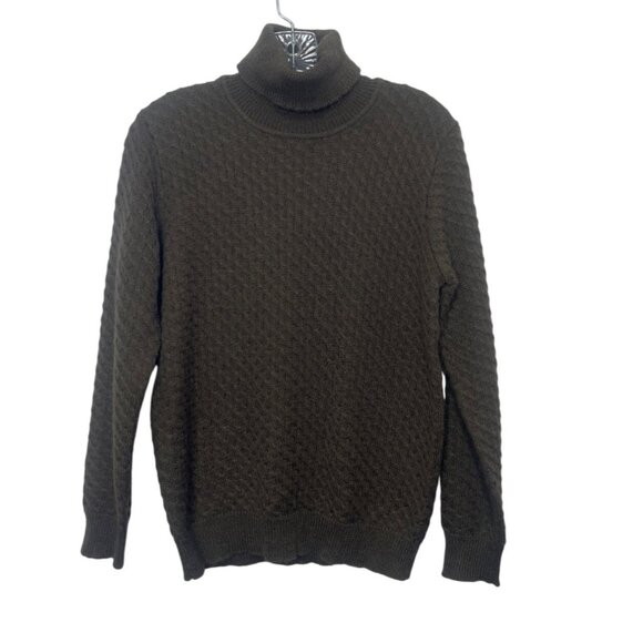 Morgan City Cashmere Blend Turtleneck Sweater Womens Large Brown New WOT - Picture 1 of 7